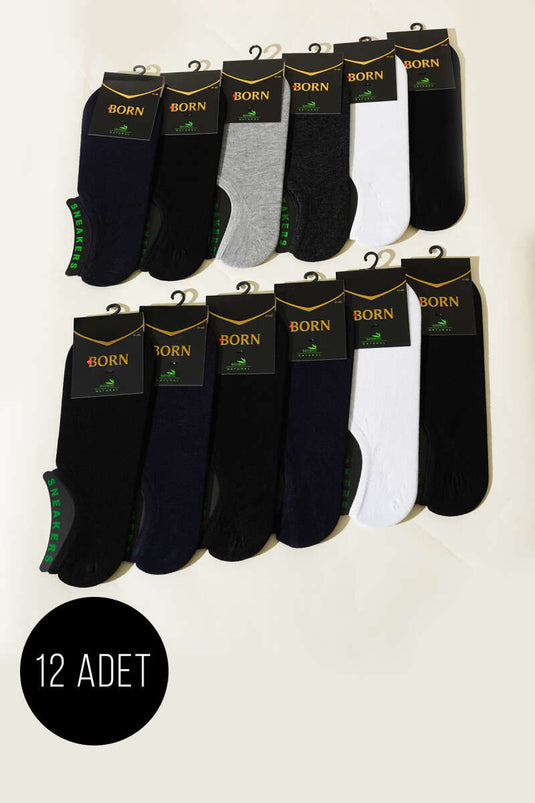 Assortiment van 12 bamboe sneakersokken voor heren, 1