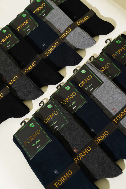 Assortiment de 12 paires de chaussettes de cheville en lycra et bambou pour hommes 1