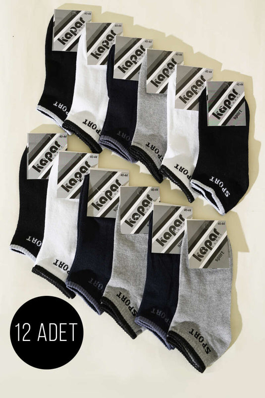 Lot de 12 paires de chaussettes assorties pour hommes 1