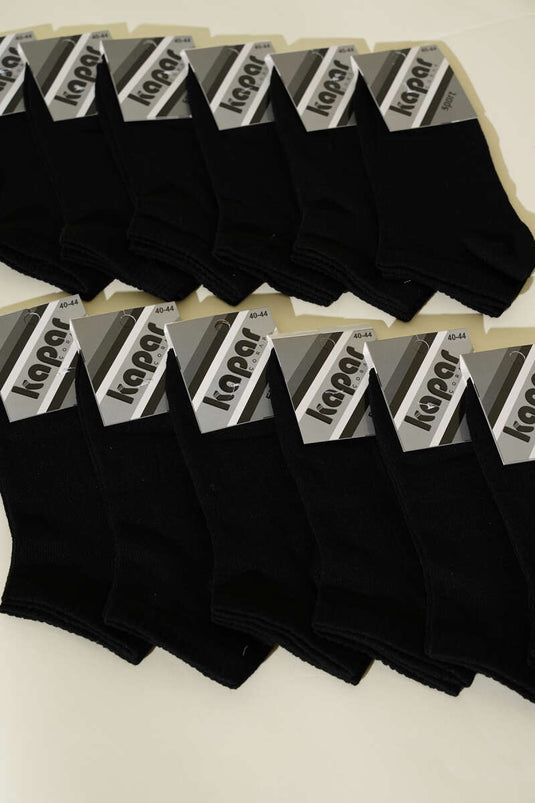 Men's 12-Pack Ankle Socks, Black