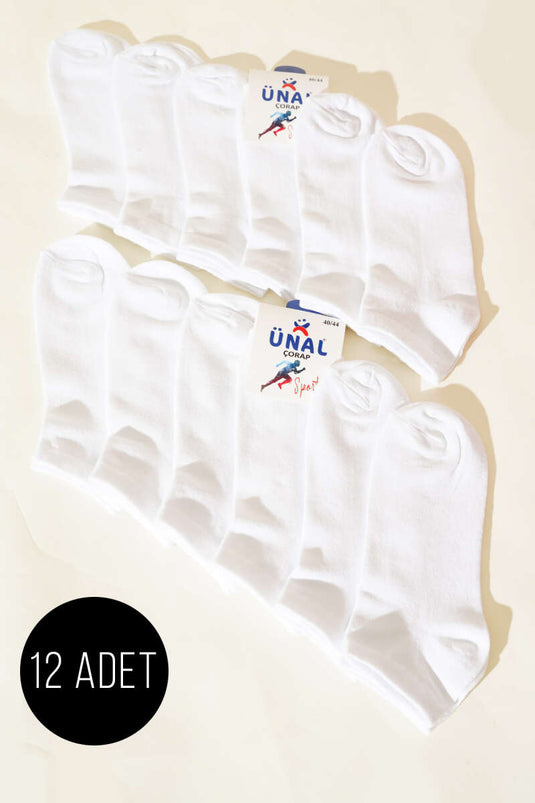 Men's 12-Pack Ankle Socks White