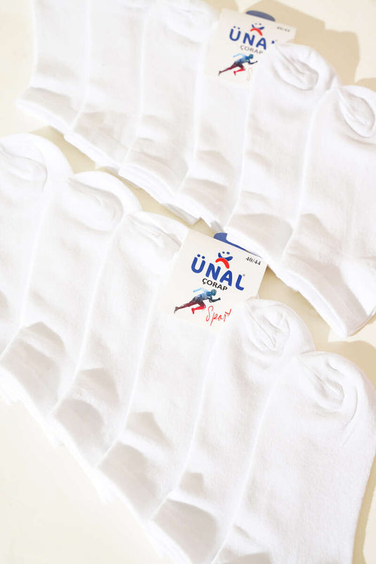 Men's 12-Pack Ankle Socks White