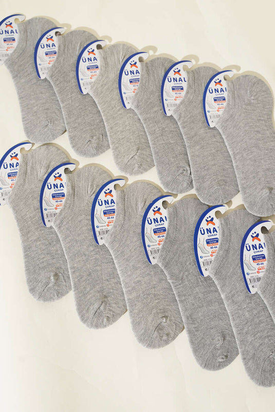 Herren-Sneakersocken, 12er-Pack, Grau