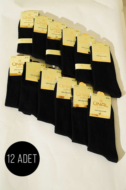 Men's 12-Pack Ankle Socks, Black