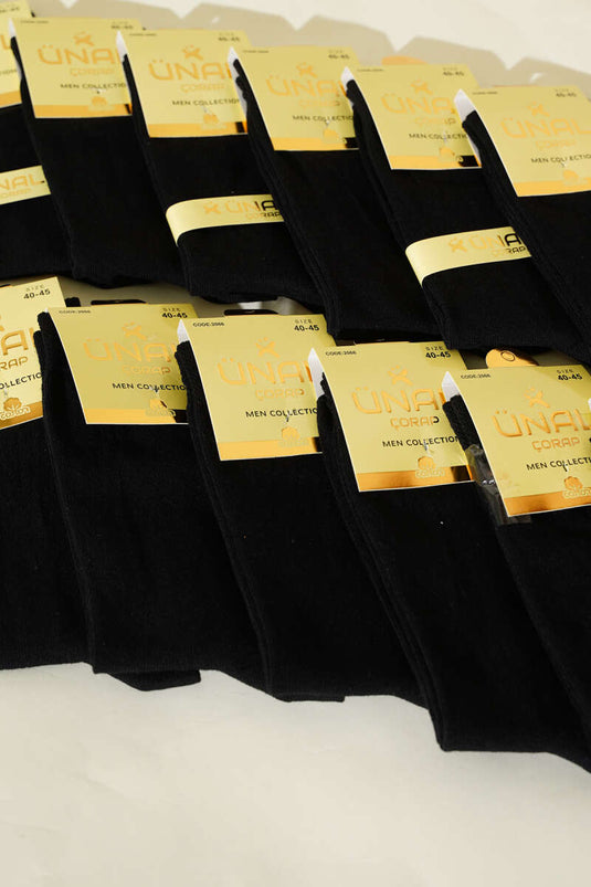 Men's 12-Pack Ankle Socks, Black