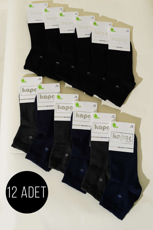 Men's 12-Pack Assorted Half-Length Socks (1)