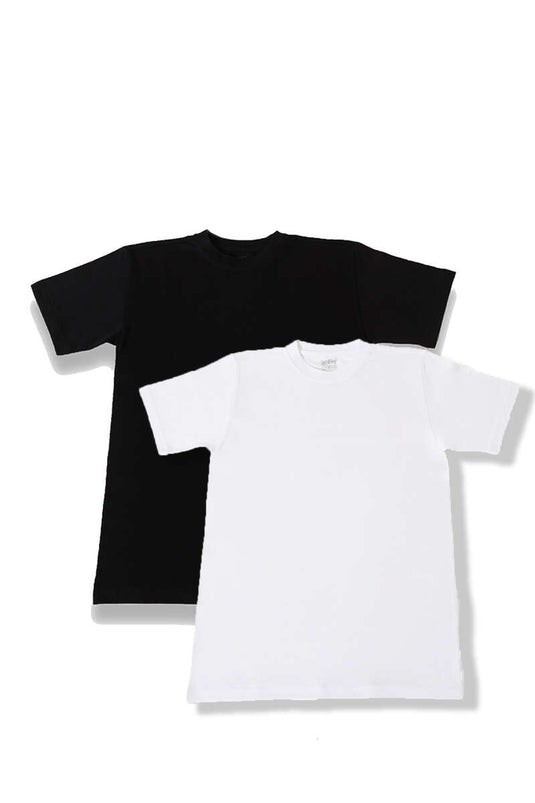 Men's 2-Pack Basic T-shirts, Black and White
