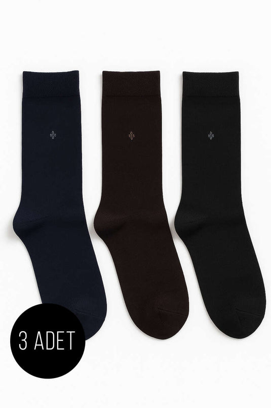 Calzini alla caviglia in bambù fantasia da uomo, confezione da 3, assortimento 1