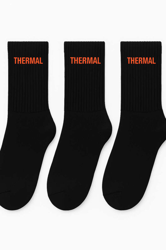 Calcetines térmicos negros para hombre (paquete de 3)