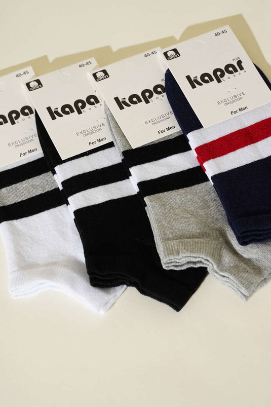 مجموعة جوارب رجالية بدون خياطة للكاحل، عبوة من 4 قطع، رقم 2