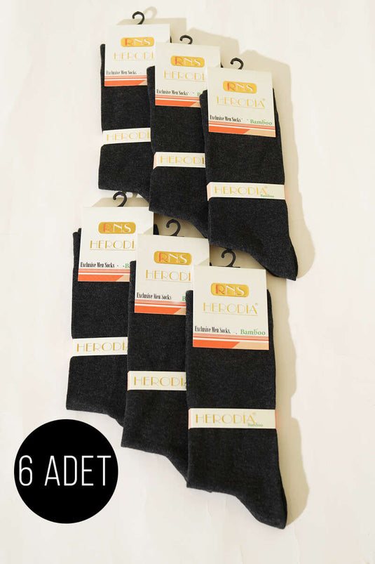 Erkek 6'lı Modal Soket Çorap Antrasit