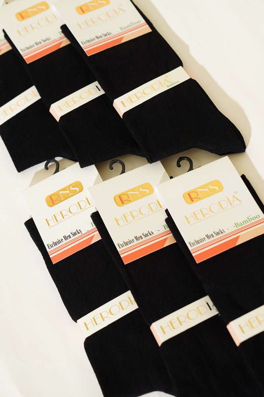 Erkek 6'lı Modal Soket Çorap Siyah