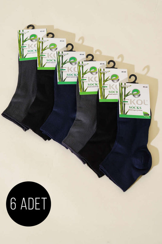 Assortiment de 6 paires de chaussettes en bambou pour hommes 1
