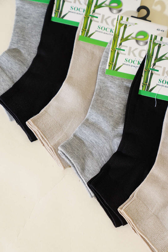 6er-Pack Bambussocken für Herren, Sortiment 2