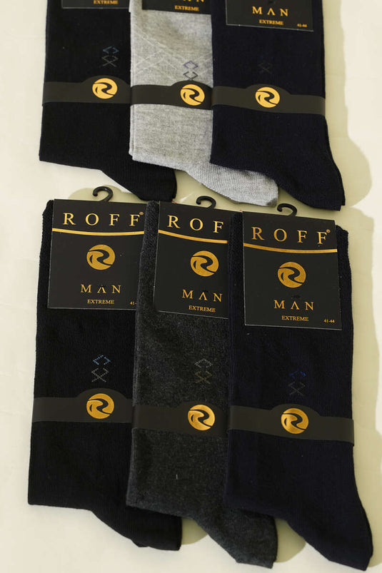 Lot de 6 paires de chaussettes courtes en jersey pour homme, assortiment 1