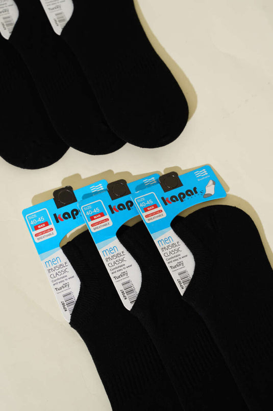 Men's 6-Pack Sneakers Socks, Black