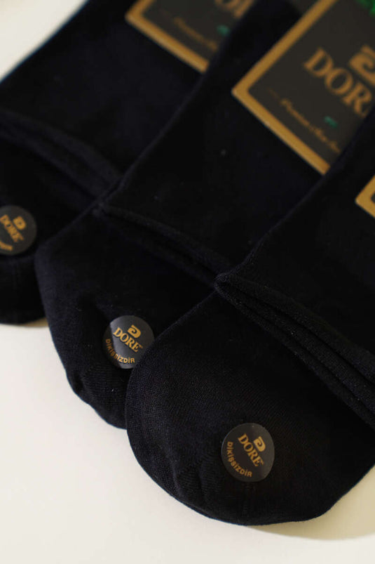 Chaussettes noires mi-mollet pour hommes, lot de 6, adaptées aux diabétiques