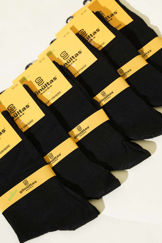 Erkek 6'lı Yazlık Bambu Soket Çorap Siyah