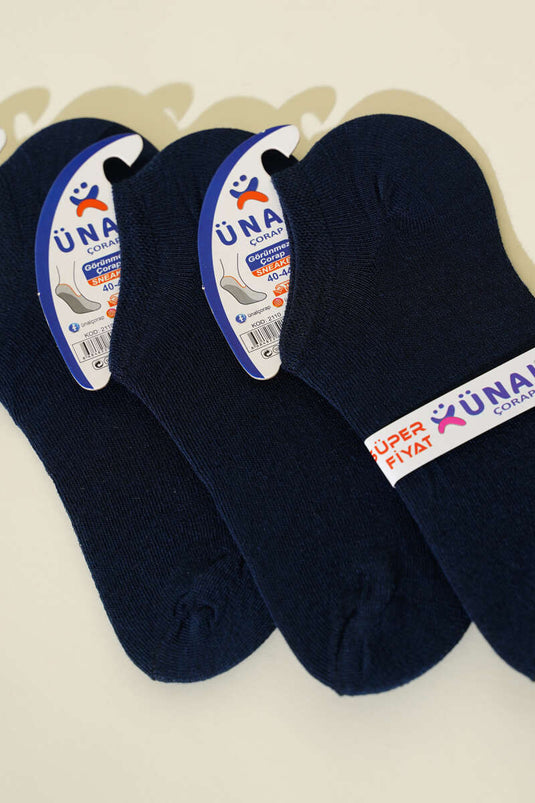 جوارب رجالية رياضية، عبوة من ثلاث قطع، لون أزرق داكن