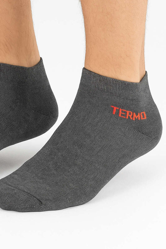 Men's Thermal Terry Ankle Socks Grey
