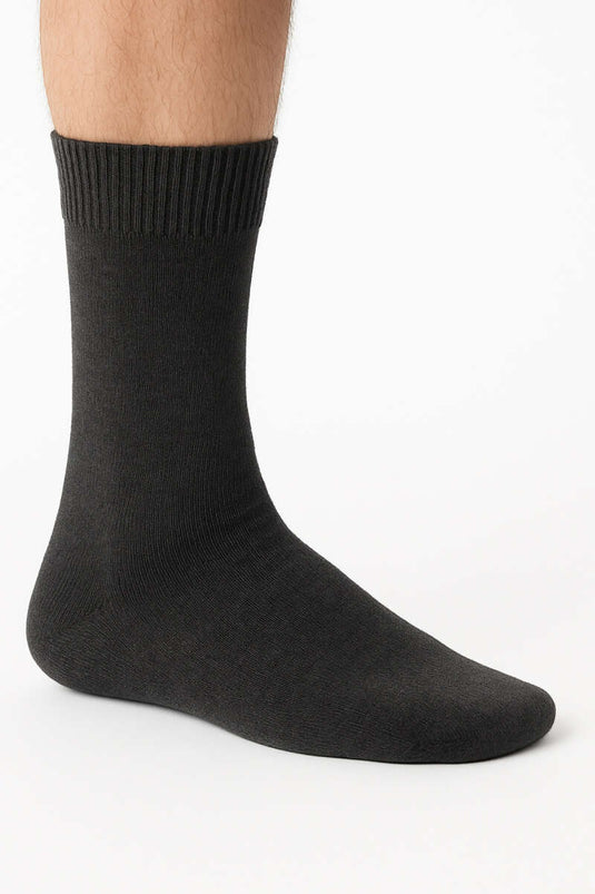 Men's Thermal Socket Socks, Smoke Grey