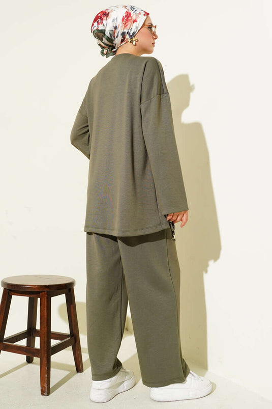 Etek Ucu Tünelli Loyşa İkili Takım Haki