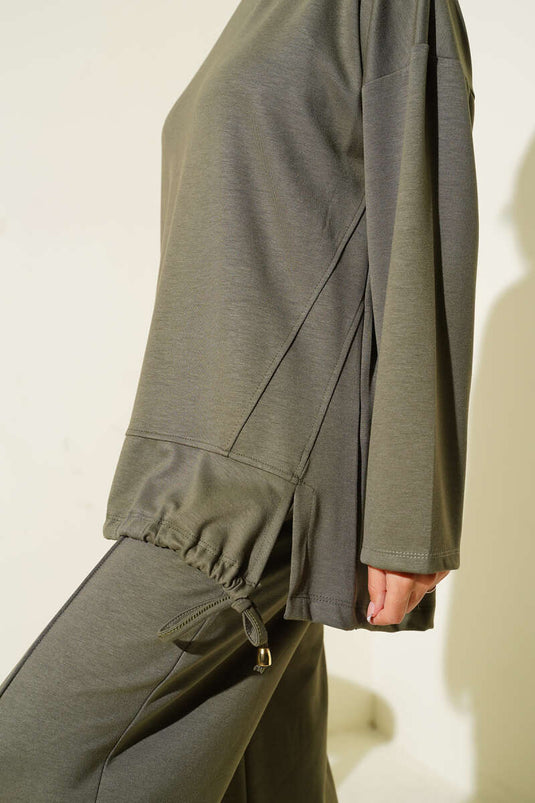 Etek Ucu Tünelli Loyşa İkili Takım Haki