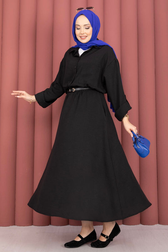 Ensemble deux pièces avec jupe noir