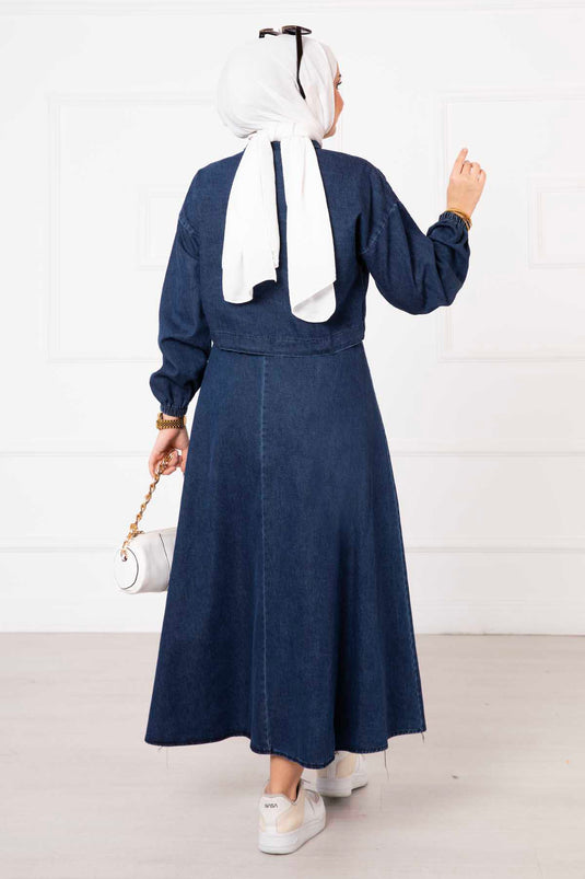 Etekli Kot Takım Lacivert