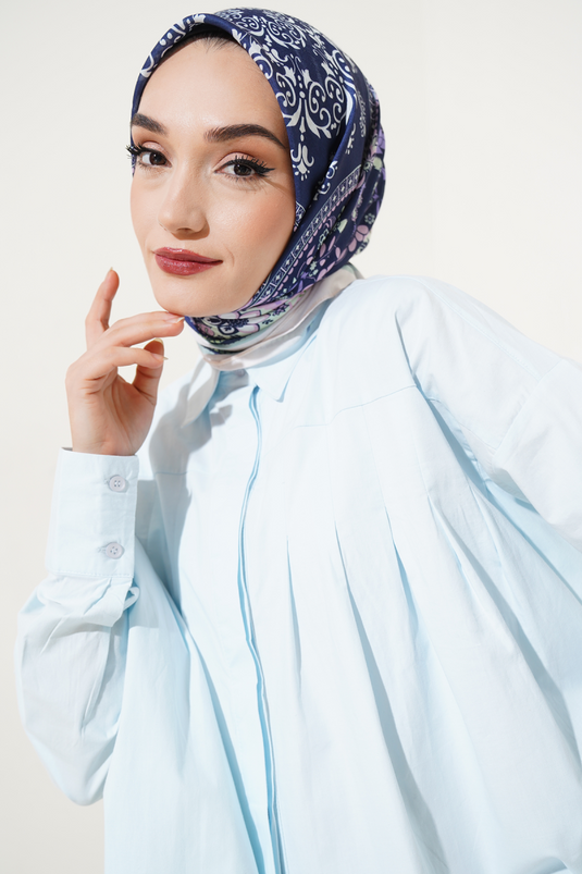 Ethnic Floral Soft Scarf Ecru