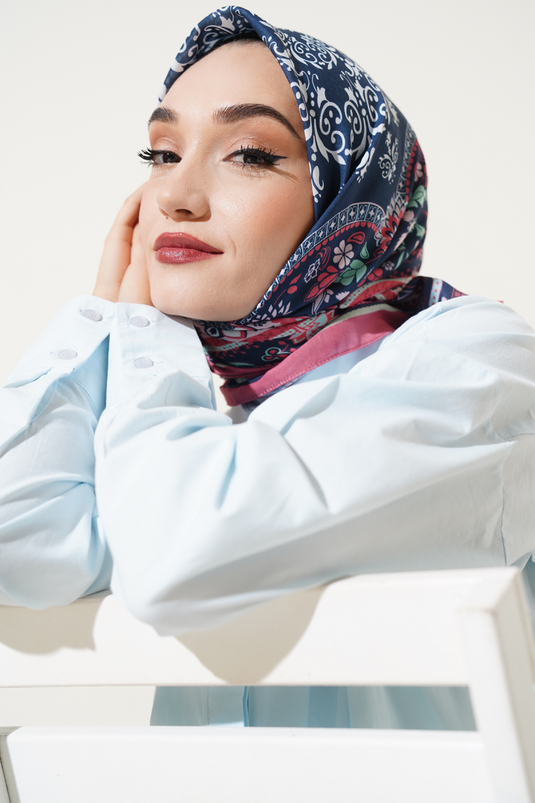 Ethnischer Blumen-weicher Schal Dusty Rose