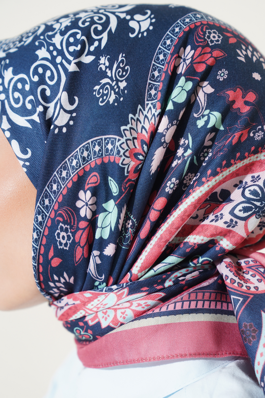 Ethnischer Blumen-weicher Schal Dusty Rose