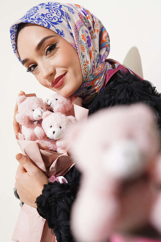 Ethnic Flowered Soft Scarf Pomegranate Flower