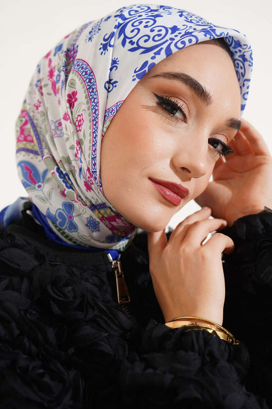 Etnik Çiçekli Soft Eşarp Parlement