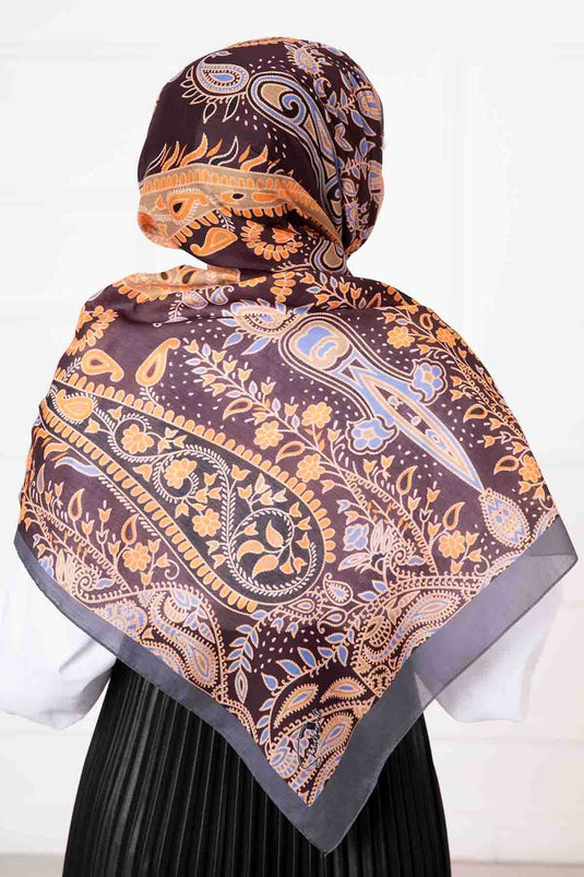 Mantón de algodón con estampado étnico -10