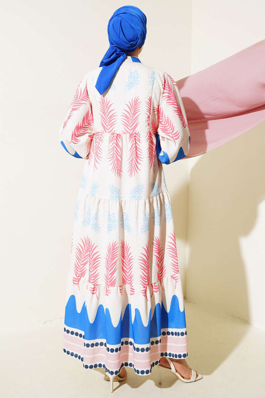 Abito patchwork con motivo etnico Saks