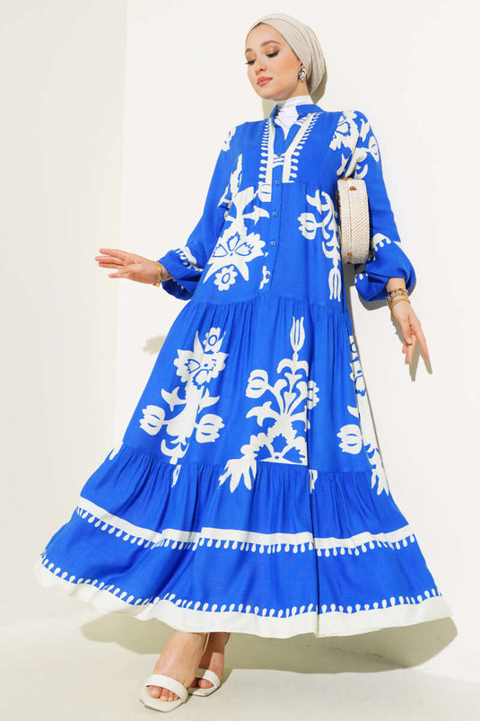 Abito da polso elastico con fantasia etnica Saks