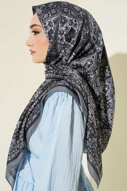 Foulard à rayures ethniques dégradé fumé