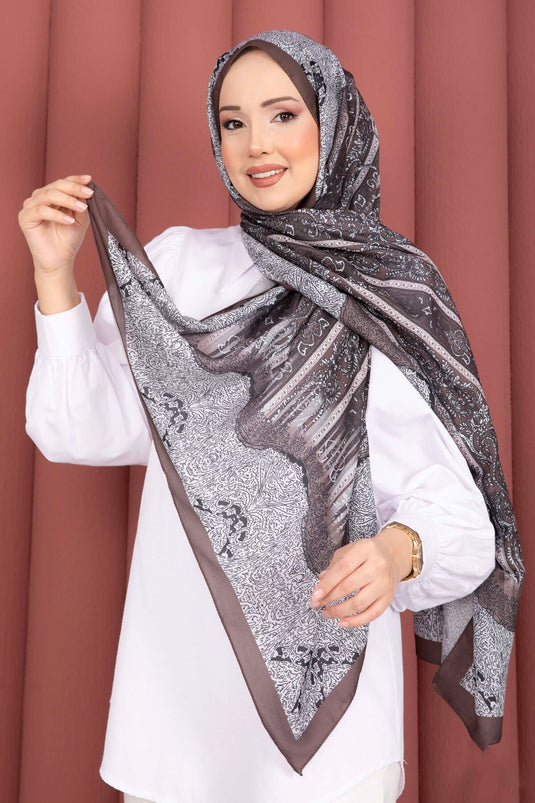 سلسلة الشالات بنقشة عرقية - بني
