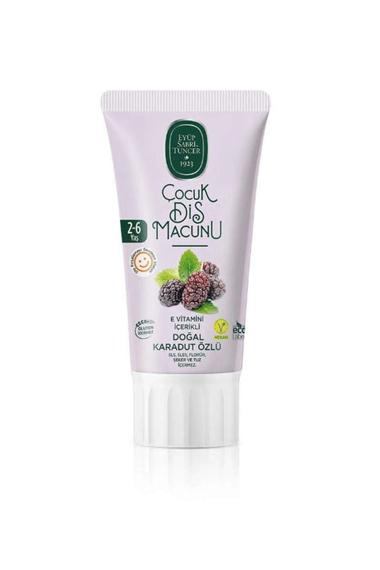 Dentifrice Naturel Pour Enfants Eyüp Sabri Tuncer À L'extrait De Mûrier Noir 60 Ml