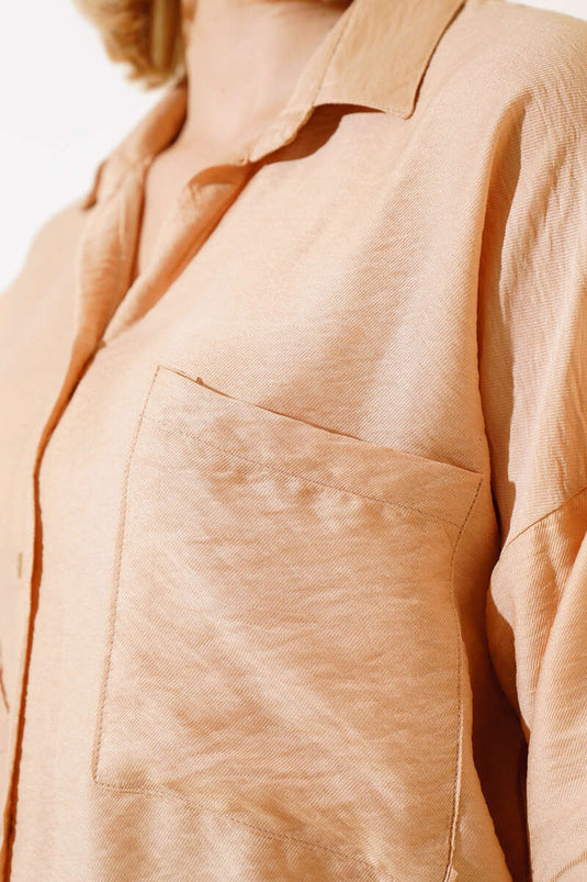 Poor Sleeve Casual Shirt Latte