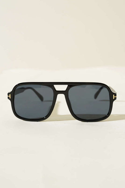 Fanshen Kare Çift Köprülü Gözlük Siyah