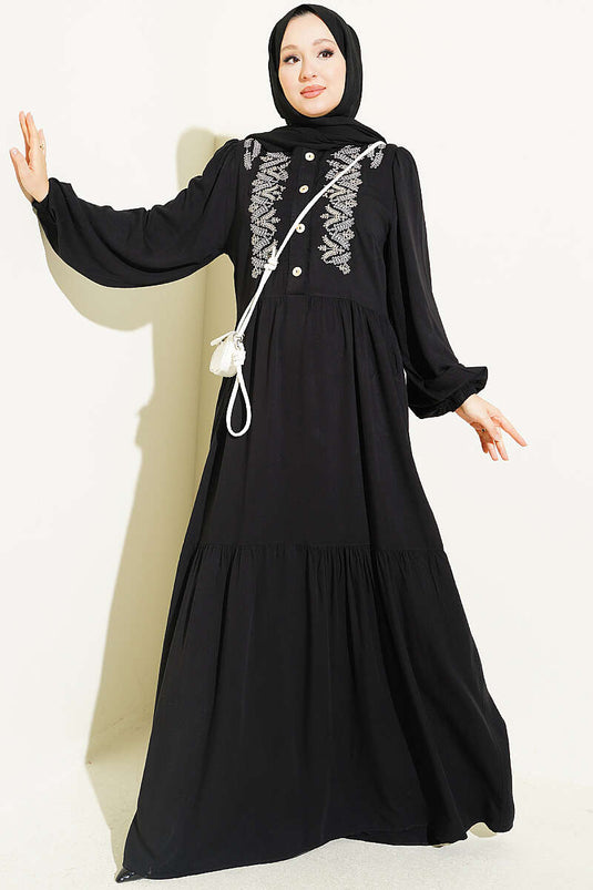 Robe Belmando Brodée Noire