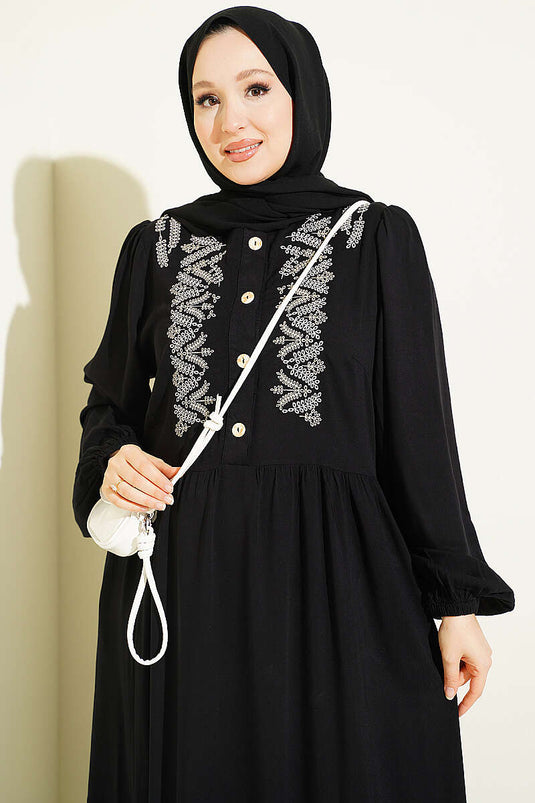 Robe Belmando Brodée Noire