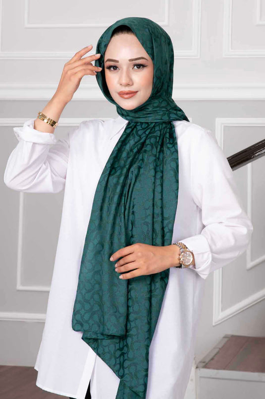 Scialle Hijab Fantasia Fendi Smeraldo