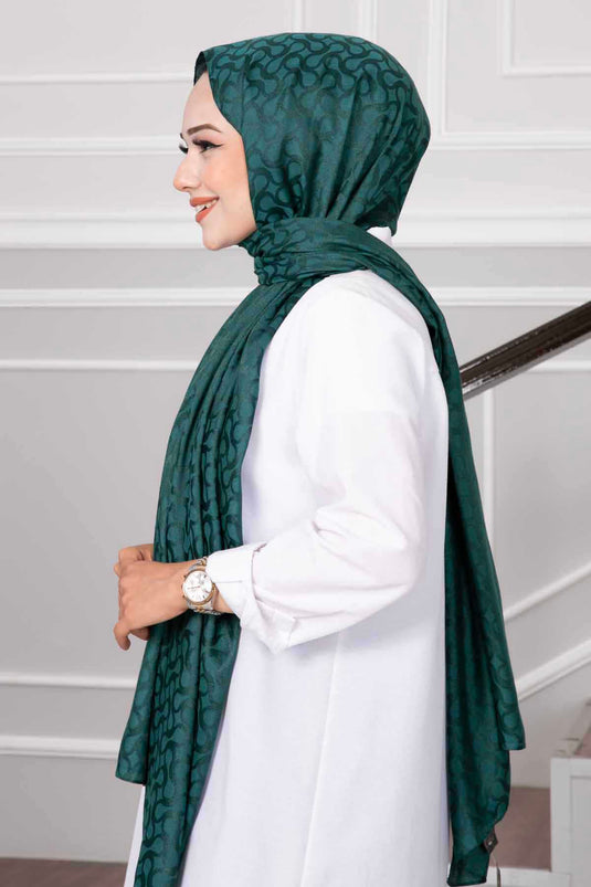 Scialle Hijab Fantasia Fendi Smeraldo