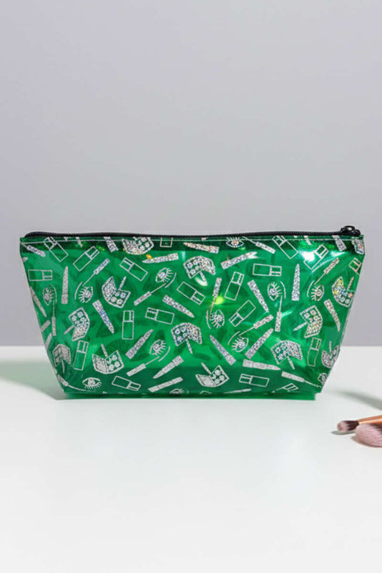 Trousse de maquillage basique à fermeture éclair assortie 16