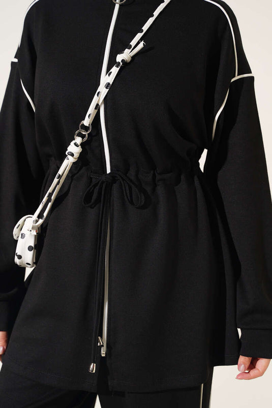 Completo Tunica Con Cintura Con Zip E Decorazioni