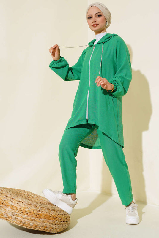 Costume 2 pièces décontracté à capuche et fermeture éclair Benetton