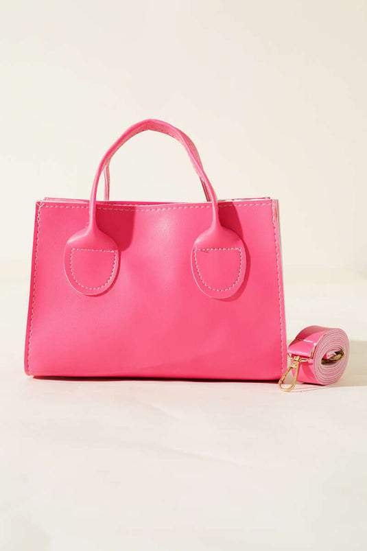 Sac à main court à fermeture éclair fuchsia